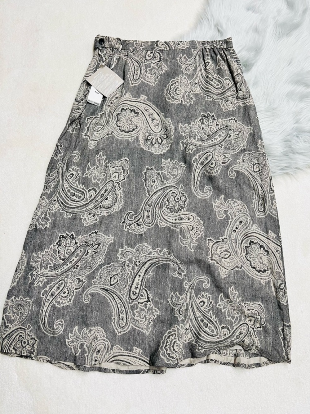 NWT Jones New York  Silk Lined Paisley Maxi Skirt Size 14W - Picture 2 of 11